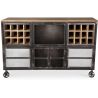 Buy Wine Cabinet with Wheels - Industrial Design - Davo Steel 58585 - in the UK