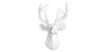 Buy Wall Decoration - White Deer Head - Ika White 55737 in the United Kingdom
