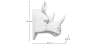 Buy Wall Decoration - White Rhino Head - Ika White 55733 in the United Kingdom