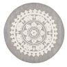 Buy Round Design Rug - Wool - Ruma Light grey 58289 - in the UK