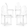 Buy X4 Dining chair Victoire Design Transparent Grey transparent 16459 - in the UK