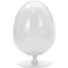 Buy Armchair Ele Chair - White Exterior - Faux Leather Black 13193 in the United Kingdom
