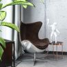 Buy Bold Chair Aviator Armchair - Microfiber Aged Leather Effect Brown 25627 in the United Kingdom