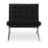 Buy City Armchair with Matching Ottoman - Faux Leather Black 13183 - in the UK