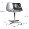 Buy Brandy Chair Aviator - Premium Leather & Aluminium Black 48384 - in the UK