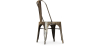 Buy Dining chair Bistrot Metalix Industrial Square Metal - New Edition Metallic bronze 32871 with a guarantee