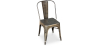 Buy Dining chair Bistrot Metalix Industrial Square Metal - New Edition Metallic bronze 32871 in the United Kingdom