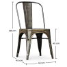 Buy Dining chair Bistrot Metalix Industrial Square Metal - New Edition Metallic bronze 32871 at MyFaktory