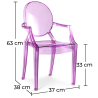 Buy  Children Armchair  Louis King Design Transparent Purple transparent 54010 - prices