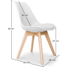 Buy Brielle Scandinavian design Chair with cushion White 58293 - prices