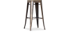 Buy Industrial Design Bar Stool - Wood & Steel - 76cm - Metalix Industriel 54406 in the United Kingdom