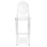 Buy Bar stool with backrest Victoire - 75cm - Design Transparent Transparent 58924 - in the UK