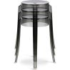 Buy Stool  Victoire - 47cm - Design Transparent Light grey 29572 with a guarantee
