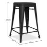 Buy Bistrot Metalix Stool Matte Metal - 60cm  Mint 58993 - in the UK