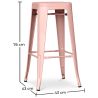 Buy Bistrot Metalix Stool - Matte Metal - 76cm Lavander 58994 - in the UK