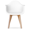Buy Dining Chair with Armrests - Scandinavian Style - Amir Black 58595 - in the UK