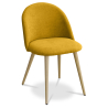 Buy Dining Chair - Upholstered in Fabric - Scandinavian Style - Bennett Yellow 58982 in the United Kingdom