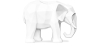 Buy Decorative Elephant Figure - Matte White - Fanto White 59009 at MyFaktory