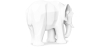 Buy Decorative Elephant Figure - Matte White - Fanto White 59009 in the United Kingdom