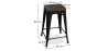 Buy Bar Stool - Industrial Design - Wood & Steel - 60cm -Metalix Green 58354 with a guarantee