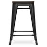 Buy Bar Stool - Industrial Design - Wood & Steel - 60cm -Metalix Green 58354 - in the UK