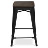 Buy Bar Stool - Industrial Design - Wood & Steel - 60cm -Metalix Green 58354 - prices