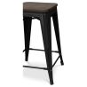 Buy Bar Stool - Industrial Design - Wood & Steel - 60cm -Metalix Green 58354 home delivery