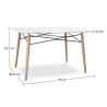 Buy Deswood Rectangular Dining Table White 59075 - in the UK