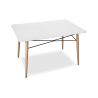 Buy Deswood Rectangular Dining Table White 59075 in the United Kingdom