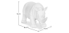 Buy Decorative Figure Rhino - Matte White - Rhynom White 59161 in the United Kingdom