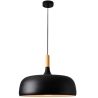 Buy Ceiling lamp in black metal and wood - Cirkas Black 59163 - in the UK