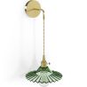 Buy Gold metal and glass wall lamp - Sven Green 59165 - in the UK