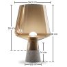 Buy Stone and smoked glass lamp - Seren Brown 59166 - prices