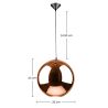 Buy Lamp Cooperlight - 25 cm - Chromed Metal Bronze 99951297 home delivery