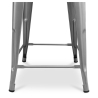 Buy Industrial Design Bar Stool with Backrest - Wood & Steel - 60 cm - Metalix Pastel orange 59117 - in the UK