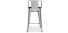 Buy Industrial Design Bar Stool with Backrest - Wood & Steel - 60 cm - Metalix Pastel orange 59117 with a guarantee