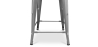 Buy Industrial Design Bar Stool with Backrest - Wood & Steel - 60 cm - Metalix Pastel orange 59117 - in the UK