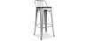 Buy Bistrot Metalix stool Wooden and small backrest - 76 cm Pastel orange 59118 at MyFaktory