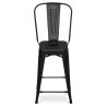 Buy Bistrot Metalix square bar stool with backrest - 60cm Grey blue 58410 in the United Kingdom