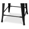 Buy Bistrot Metalix square bar stool with backrest - 60cm Grey blue 58410 home delivery