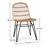 Buy Synthetic wicker dining chair - Magony Dark Brown 59255 at MyFaktory