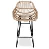 Buy Synthetic wicker bar stool - Magony Dark Brown 59256 at MyFaktory