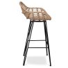 Buy Synthetic wicker bar stool - Magony Dark Brown 59256 in the United Kingdom