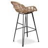 Buy Synthetic wicker bar stool - Magony Dark Brown 59256 home delivery