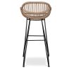 Buy Synthetic wicker bar stool - Magony Dark Brown 59256 with a guarantee