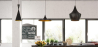 Buy X3 Pendant lamps - Beat Shade Style Black 59258 in the United Kingdom