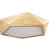 Buy Ceiling Led Lamp Scandinavian Design Wooden - Lery Natural wood 59307 - in the UK
