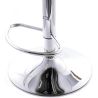 Buy Swivel Chromed Metal Curved Back Bar Stool - Height Adjustable Black 49743 - in the UK