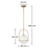 Buy Anette pendant lamp - Metal and crystal Gold 59329 with a guarantee