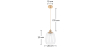 Buy Alessia pendant lamp - Crystal and metal Transparent 59342 home delivery